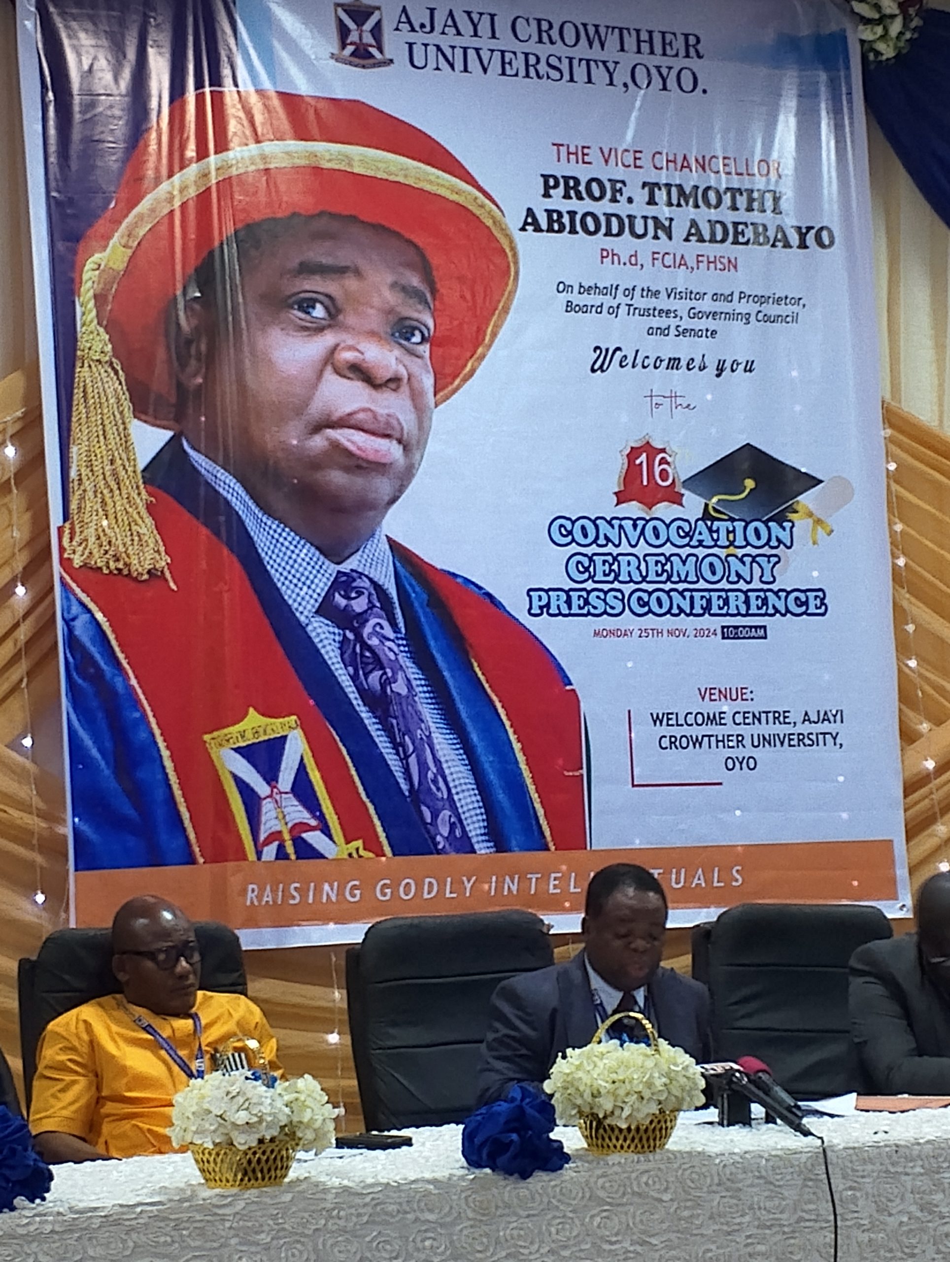 86 Students Earn First Class Honours As Ajayi Crowther University Graduates 2,679 At 16th Convocation