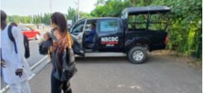 (Pictures) June 12 Protest: Security Operatives Barricade N’Assembly Gate