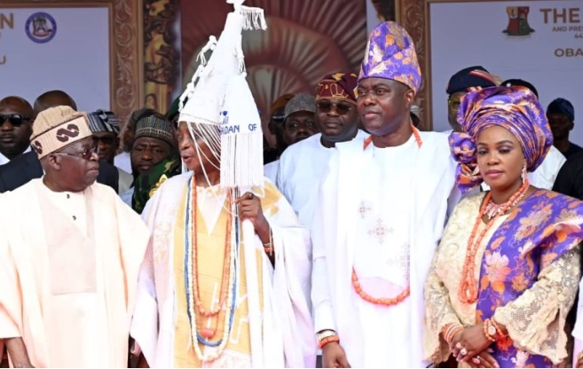 OLUBADAN: “Your Suffering Has Yielded Progress, Growth – Tinubu Tells Nigerians, As Makinde Presents Instruments Of Office To Oba Ladoja •••Oba Ladoja Demands For Creation Of Ibadan State OLUBADAN: “Your Suffering Has Yielded Progress, Growth – Tinubu Tells Nigerians, As Makinde Presents Instruments Of Office To Oba Ladoja •••Oba Ladoja Demands For Creation Of Ibadan State