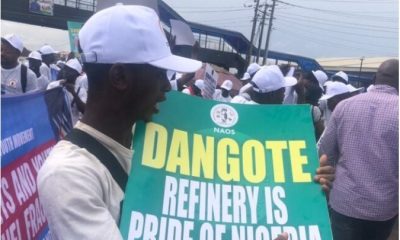 BREAKING: Students Protest in Oyo, Rally Support for Dangote Refinery