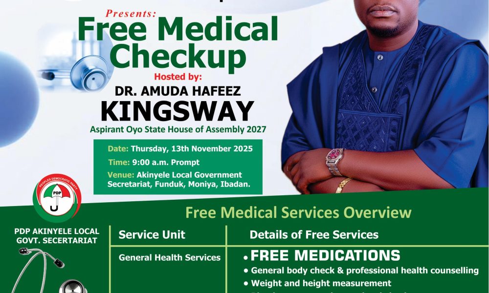Akinyele Residents Benefit as Amuda Hafeez Kingsway Holds Free Medical Outreach
